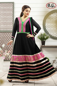Picture of Zwarte en Roze Anarkali A014