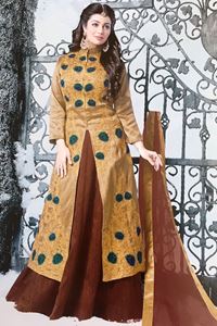 Picture of Brown Beige Anarkali A099