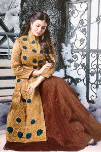 Picture of Brown Beige Anarkali A099