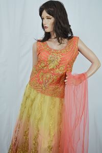 Picture of Light Coral Anarkali A105