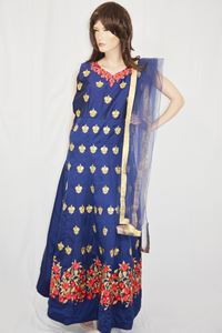 Picture of Midnight Blue Anarkali A107