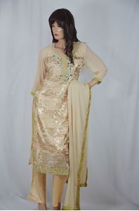 Picture of Sepia Golden Salwar Suit SS068