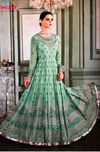 Picture of Yellow green Anarkali A158