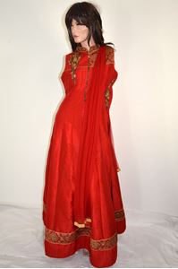Picture of Deep Red Anarkali A170