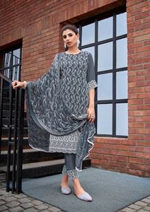 Picture of Gray Salwar Kameez SS079
