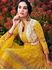 Picture of Yellow Orange Designer Embroidered Anarkali A174