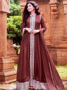 Picture of Rusty Red Designer Anarkali A177