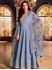Picture of Slate Blue Designer Emboidered Anarkali / Gown A186