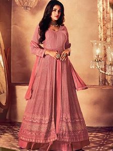 Picture of Racy Red Pastel Color Designer Anarkali Dress A193