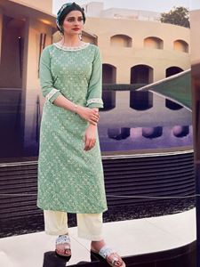 Picture of Tea Green Salwar Kameez-SS099