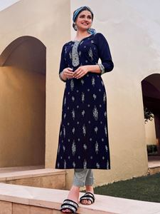 Picture of Space Blue Salwar Kameez-SS101