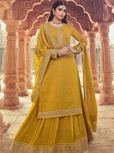 Picture of Gold Yellow Anarkali - A206