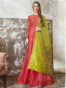 Picture of Pink Red Anarkali - A213