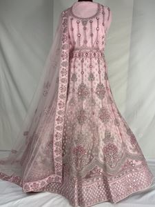 Afbeelding van Blossom Pink  Heavy Embroidery Lehenga L026