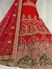 Picture of Heavy Bridal Embroidery Lehenga Ruby Red  L033
