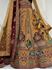 Picture of Heavy Bridal Golden Orange  Embroidery Lehenga & 2 dupattas  L035